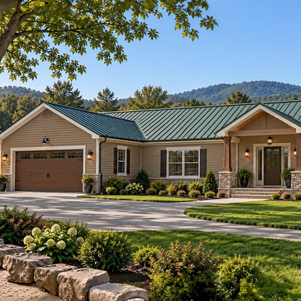 Metal roofing on a residential home in Maryland