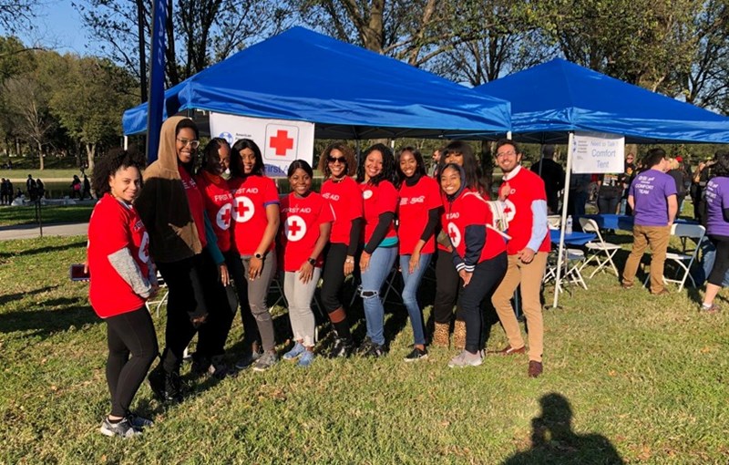 our team attending a community service event