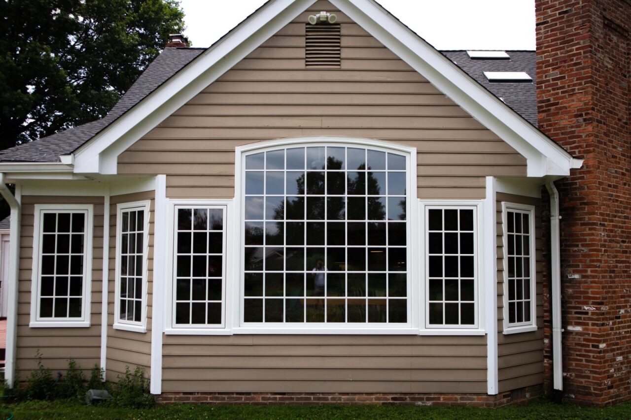 Windows on the exterior of an Arlington home