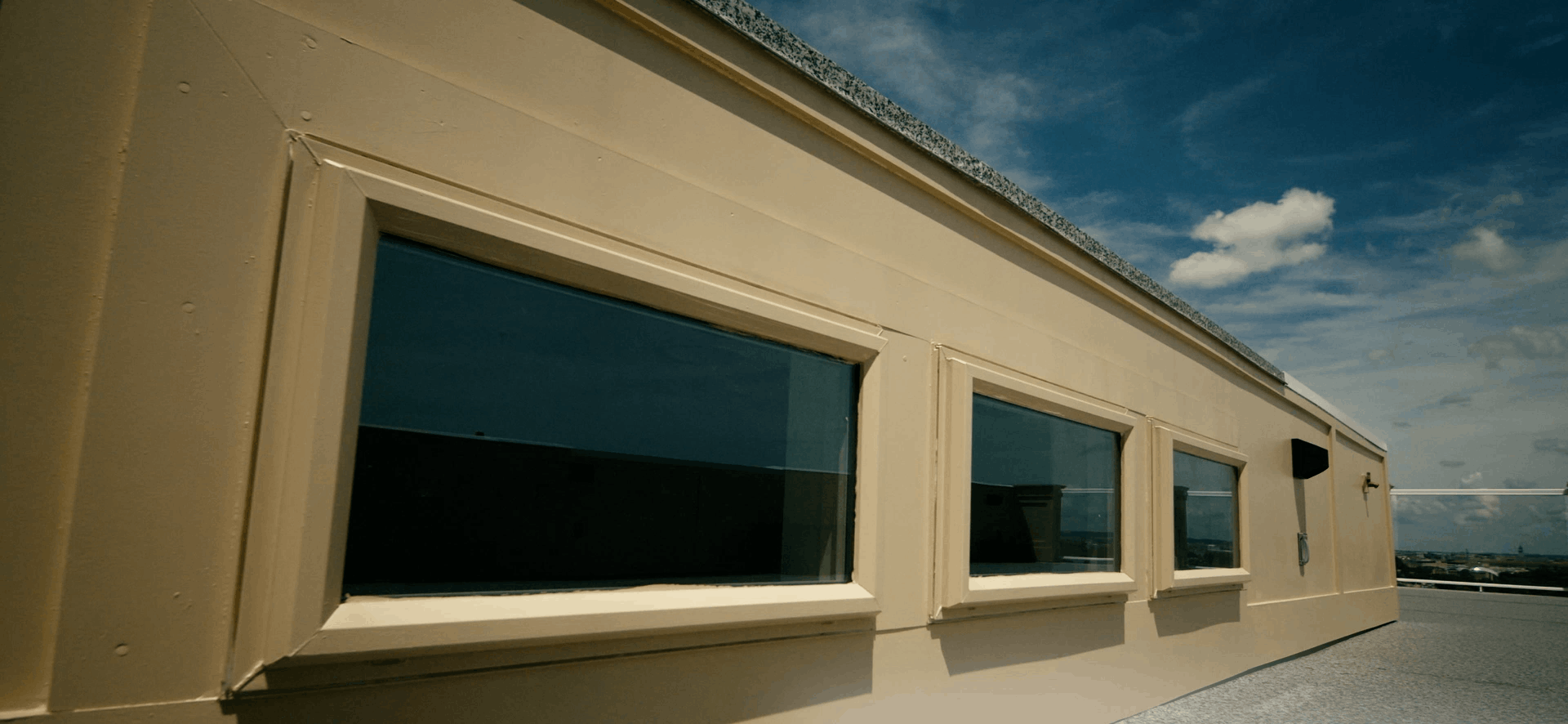 Windows on the outside of a building in Franconia