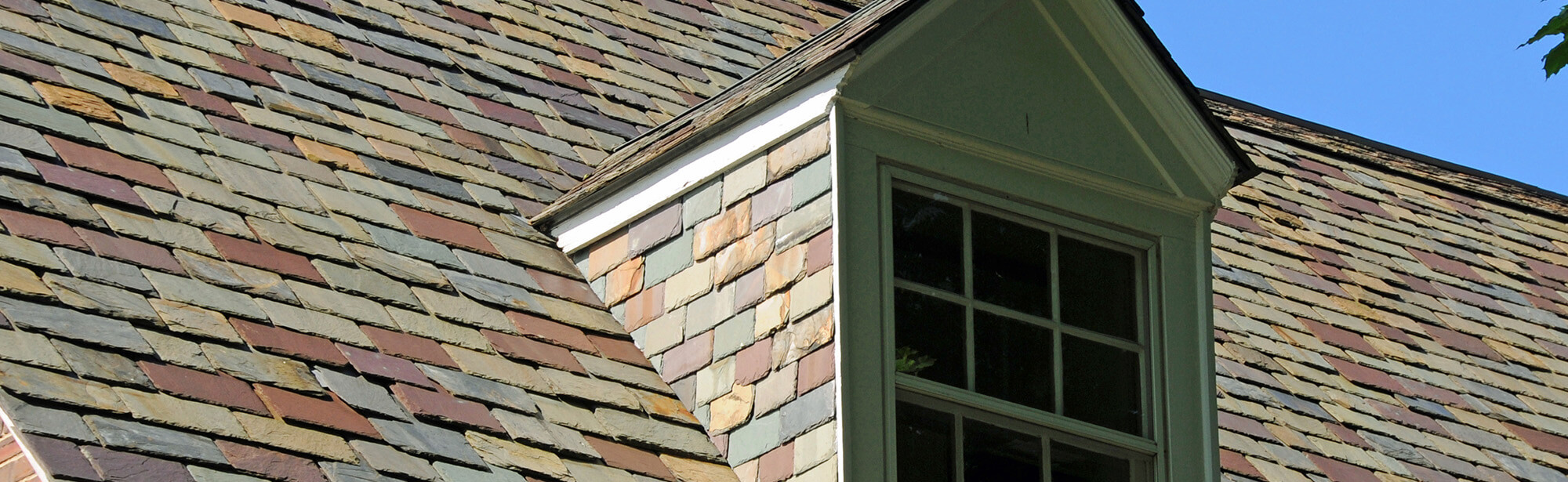 Slate roofing on a home in Maryland